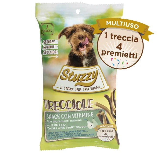 Stuzzy Dog Snack Twists With Fruit Flavour (160g)