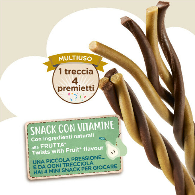 Stuzzy Dog Snack Twists With Fruit Flavour (160g)