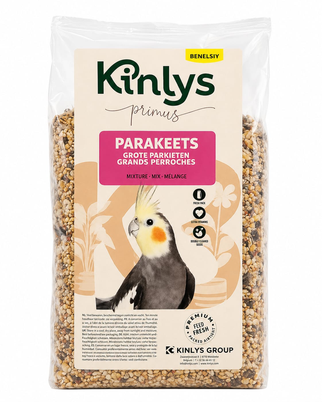 Kinlys  Premium  Parakeet & Cockatiel Seed Mix 1kg