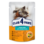 Club 4 Paws Premium wet cat food pouches in chicken, beef and salmon jelly varieties