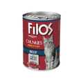 Filos Chunkies Adult Cat Wet Food - Beef (405g)