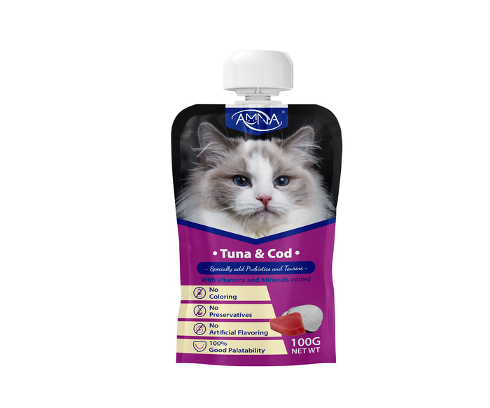 AMNA Premium Cat Spout Pouch – 100g (All Flavors)