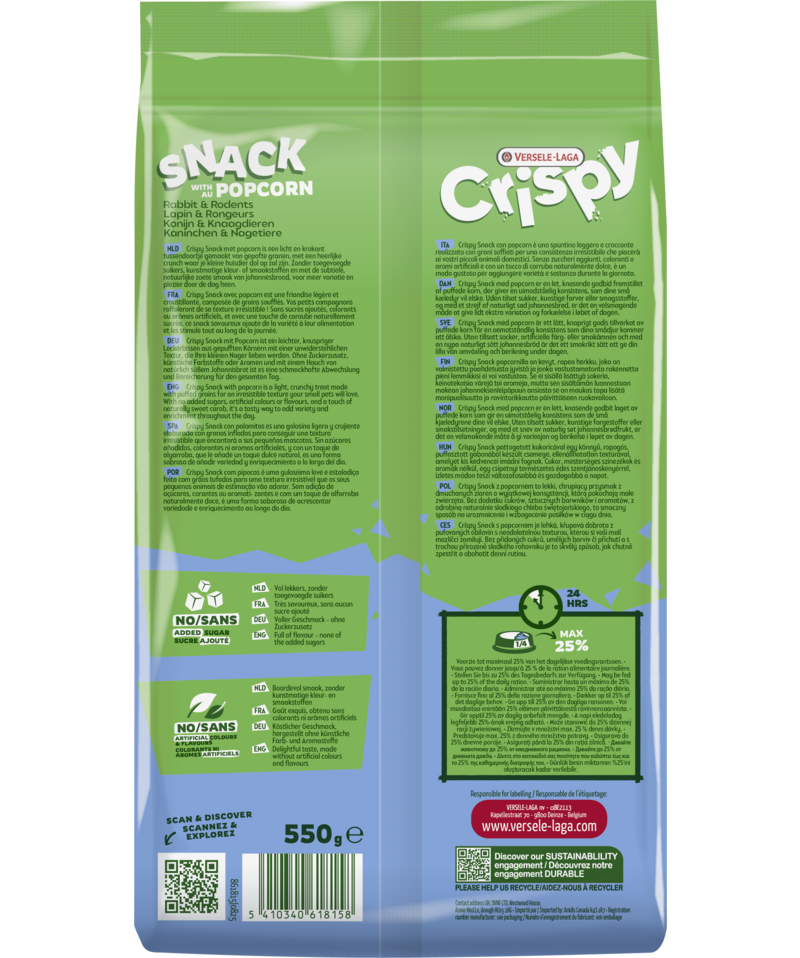 Crispy Snack with Popcorn 550g