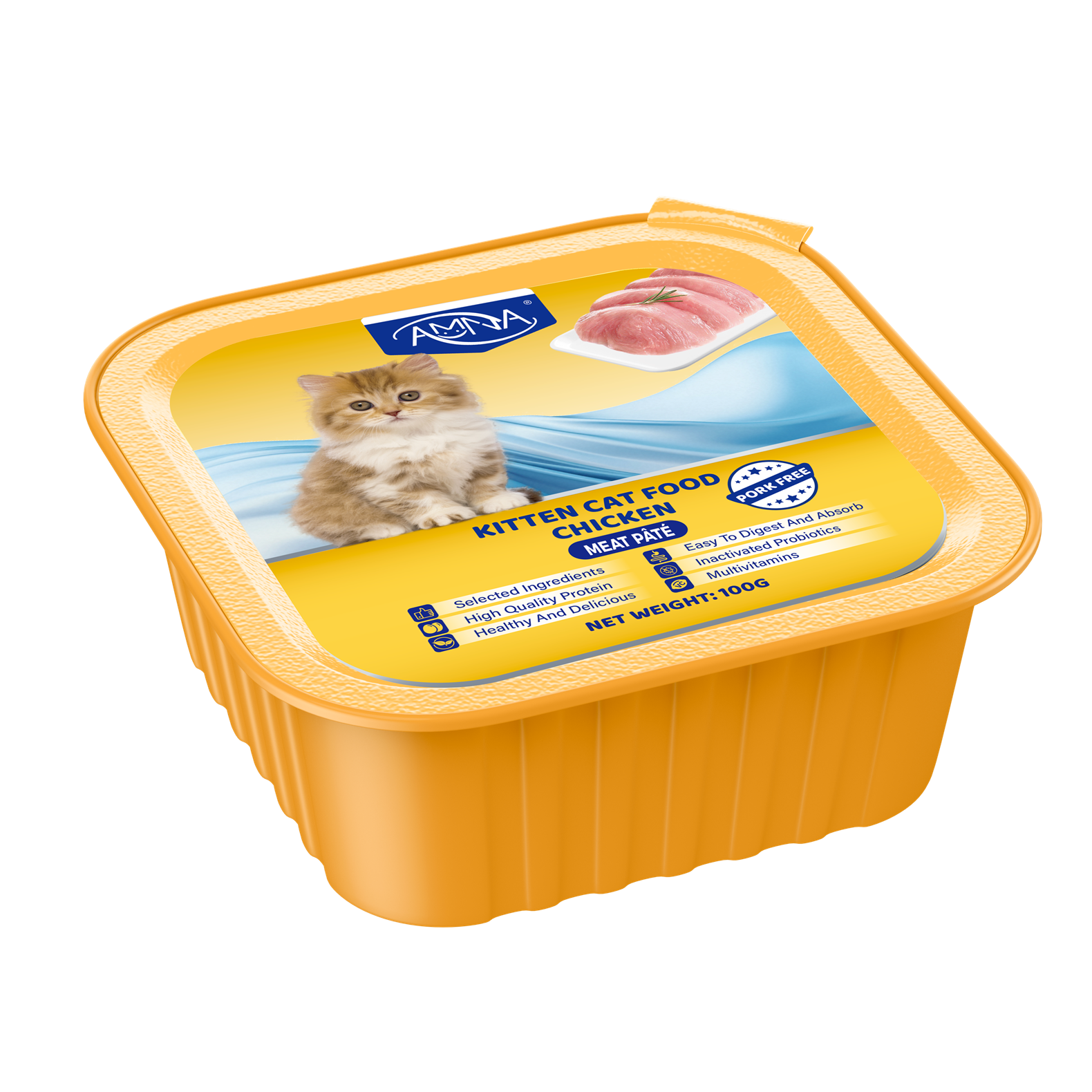AMNA Gourmet Kitten Pâté – Chicken & Liver (100g)
