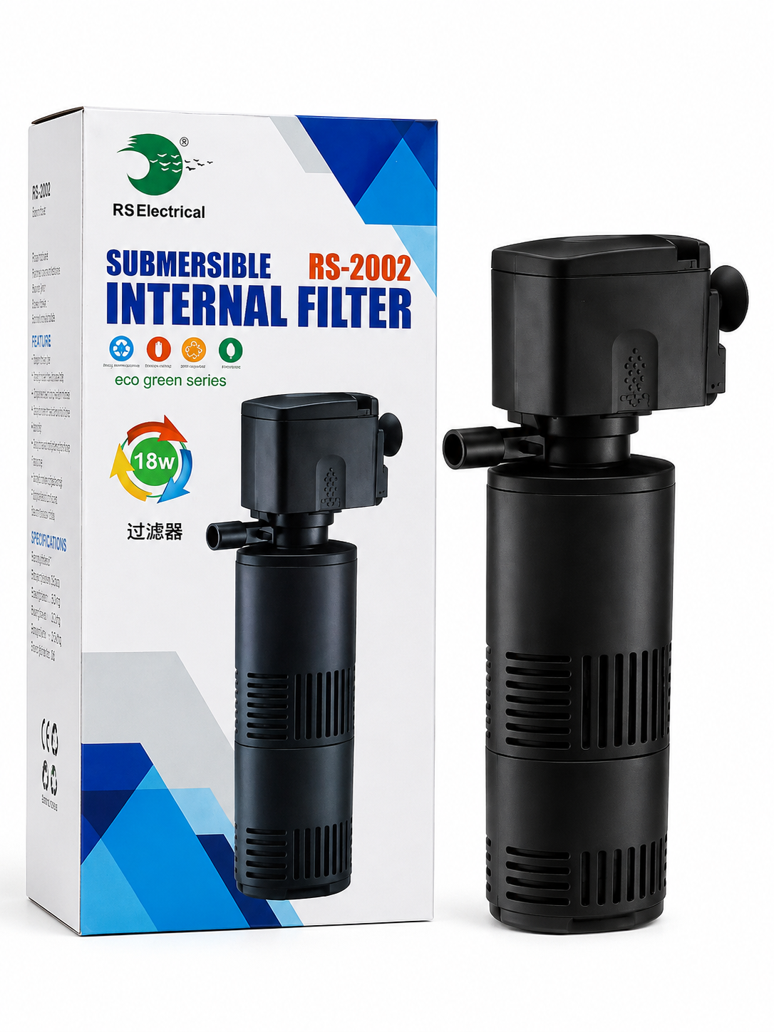 RS Electrical RS-2002 Submersible Internal Aquarium Filter (18W | 1500 L/H)