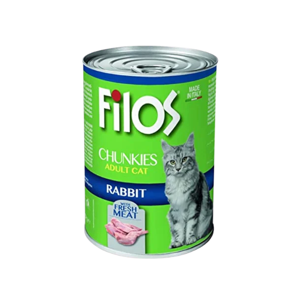 Filos Chunkies Adult Cat Wet Food - Rabbit (405g)