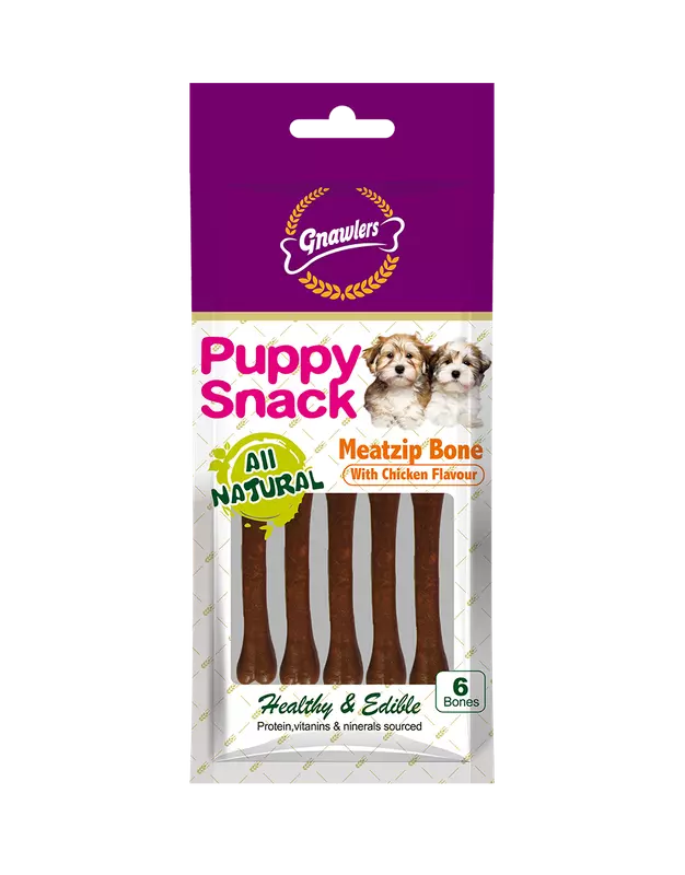 Puppy Snack Meat Zip Bone Chicken Flavour×6pcs 40g
