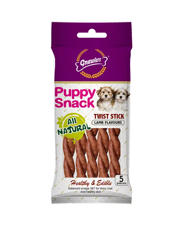 Puppy Snack Twist Stick Lamb Flavour×5 80g