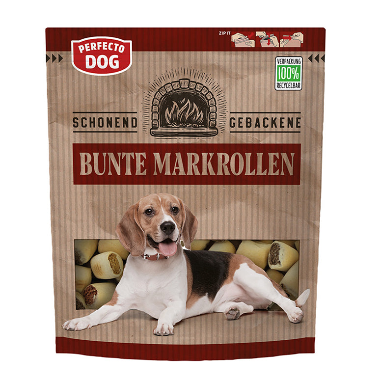 Perfecto Dog Bunte Markrollen (400g)