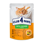 Club 4 Paws Premium wet cat food in gravy – Senior 7+ Chicken pouches