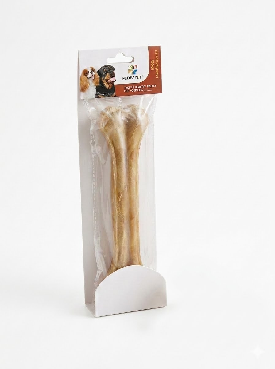 MideaPet 100% Natural Knotted Rawhide Dog Bone