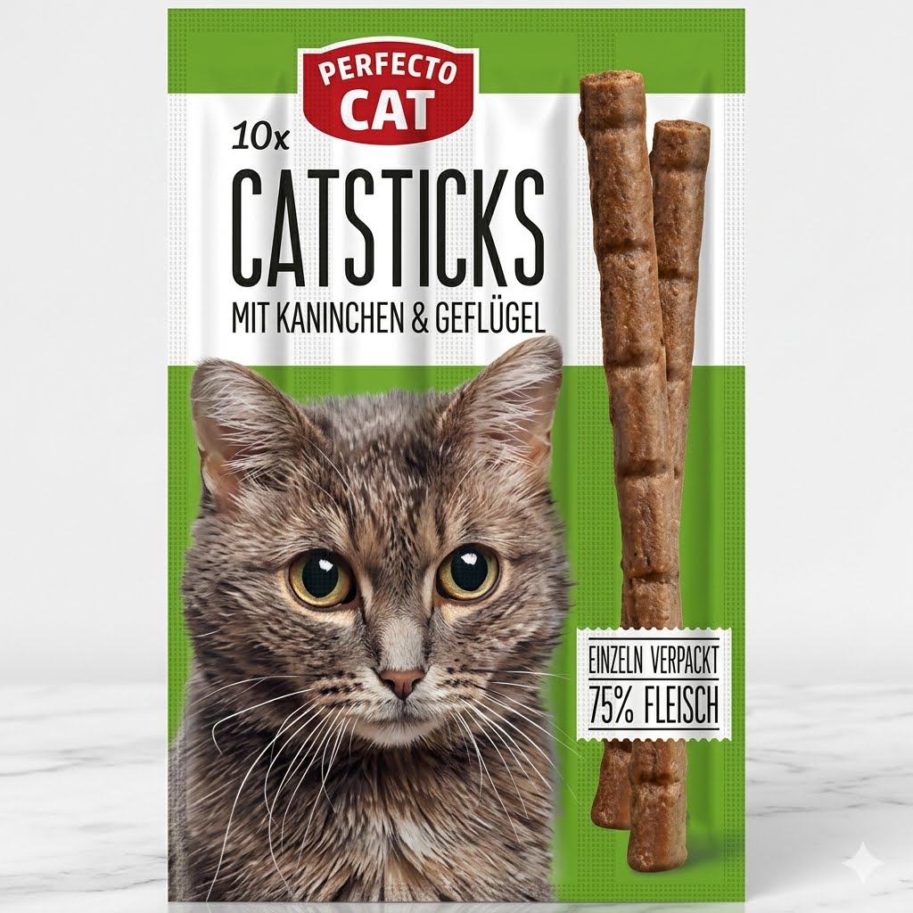 Perfecto Cat Sticks – Rabbit & Poultry (10-Pack) 50g
