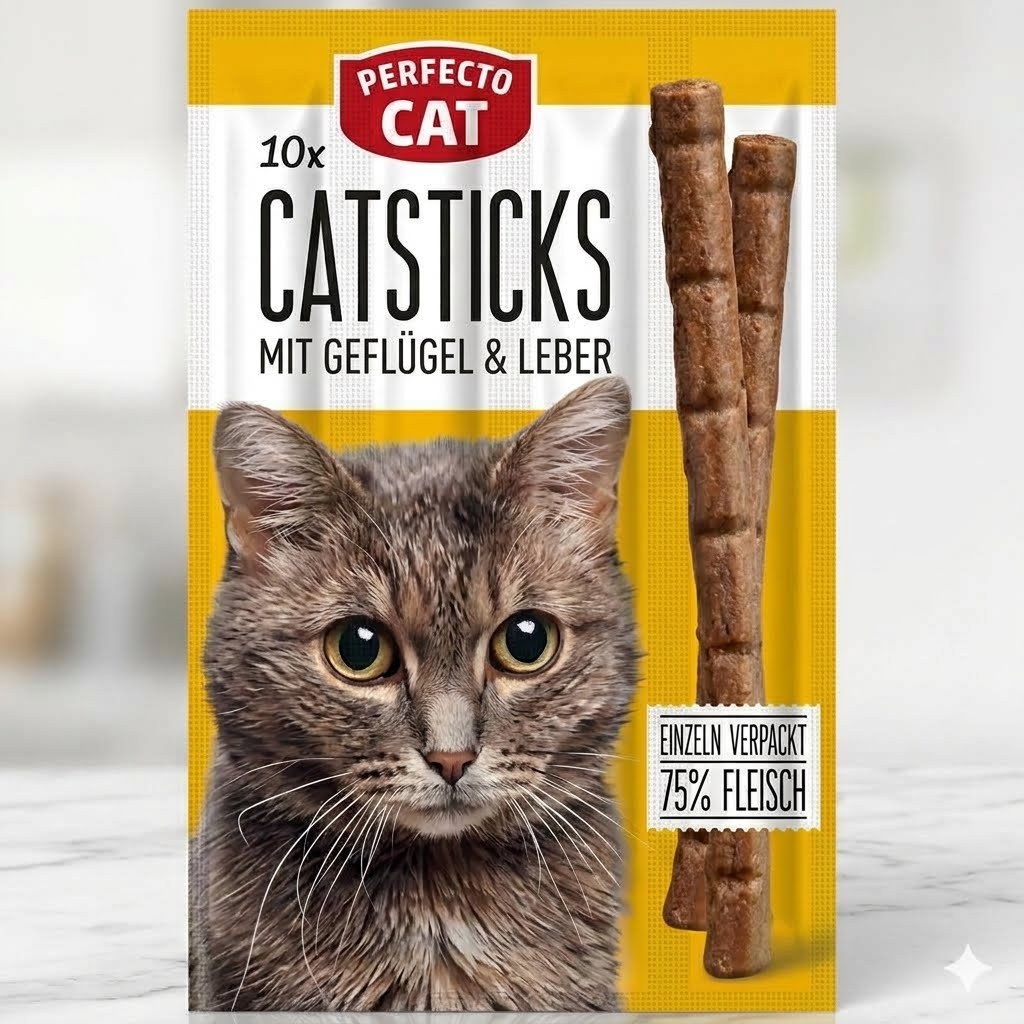 Perfecto Cat Sticks – Poultry & Liver (10-Pack) 50 g