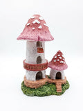 Whimsical Dual Mushroom House Aquarium Ornament
