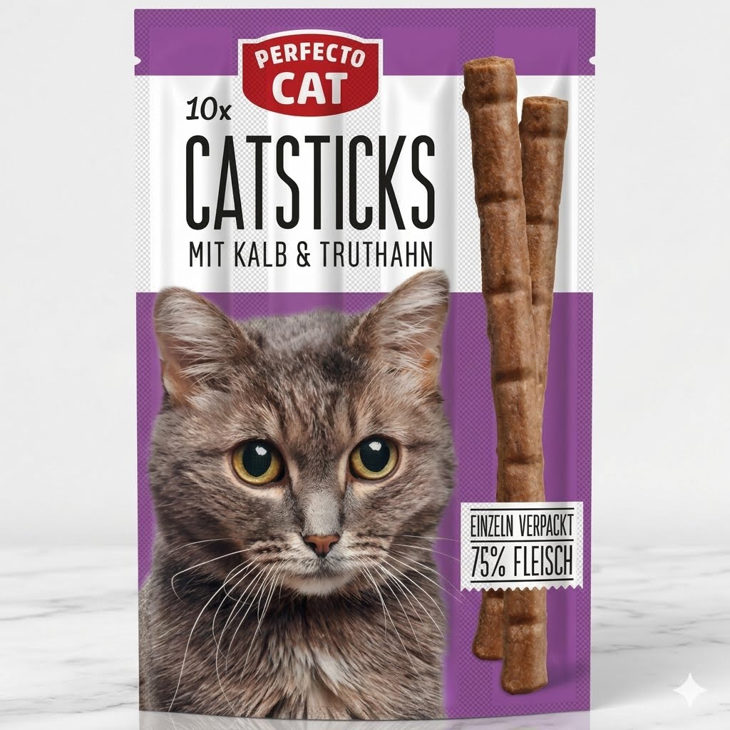 Perfecto Cat Sticks – Veal & Turkey (10-Pack) 50g