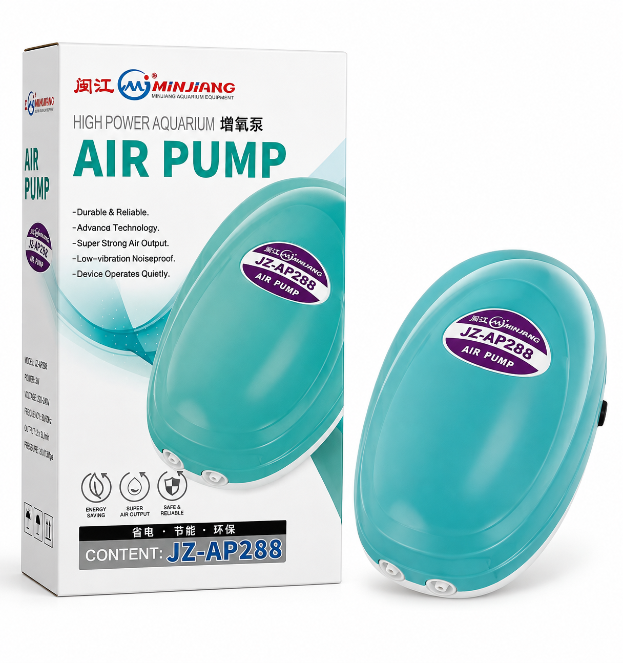 MINJIANG JZ-AP288 Aquarium Air Pump