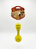 Chicopet Textured Rubber Dumbbell Dog Chew Toy - Lime Green