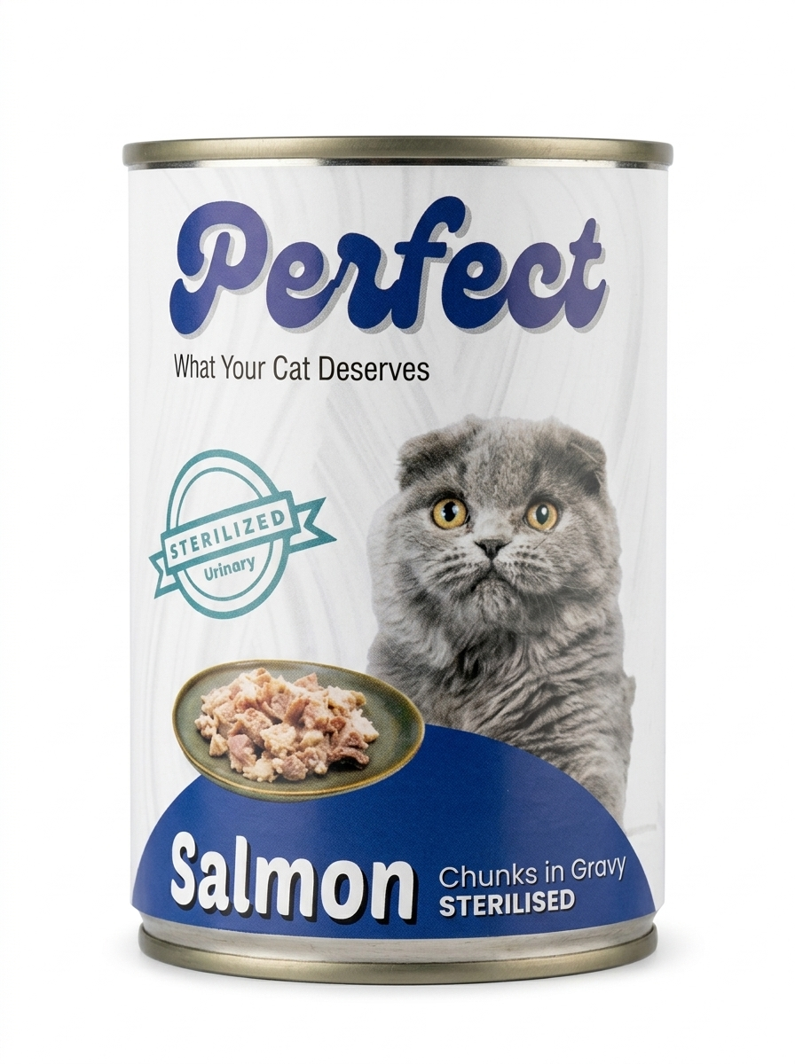 Perfect Sterilised Cat Wet Food - Salmon Chunks in Gravy (400g)