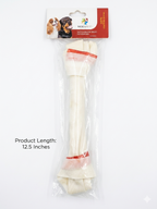 MideaPet 100% Natural White Rawhide Dog Chew Bone (XL Size - 12.5 Inch)