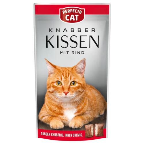 Perfecto Cat Knabber Kissen – Crunchy Cat Treats 50g